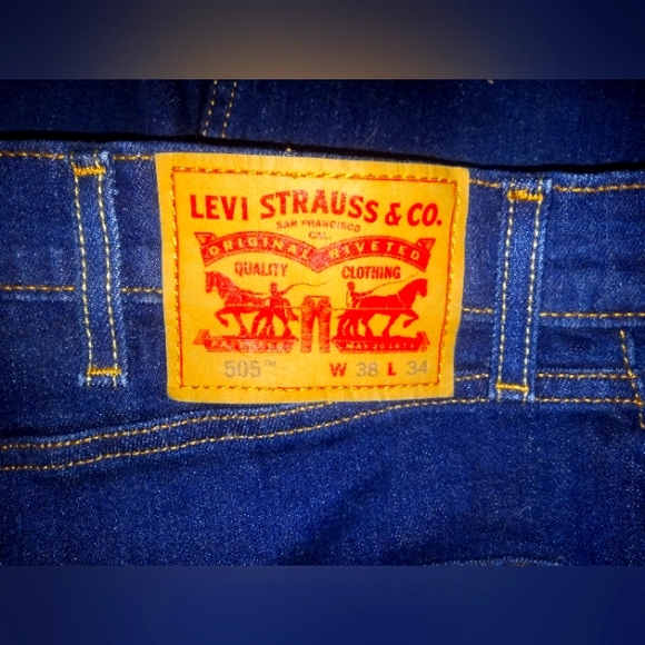 Levi's 505 Dark Blue Vintage 38x34 excellent Condition Selvedged Denim - Picture 4 of 8